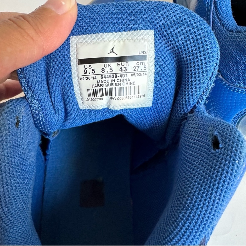 Jordan Jumpman Team 1 Sport Blue/White-Black Lace Up Sneakers - Picture 10 of 15